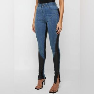 Leather Contour Skinny Jeans US 4